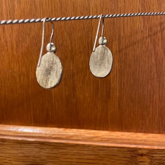 Sterling Blue Tigers Eye Earrings - Picture 6 of 11